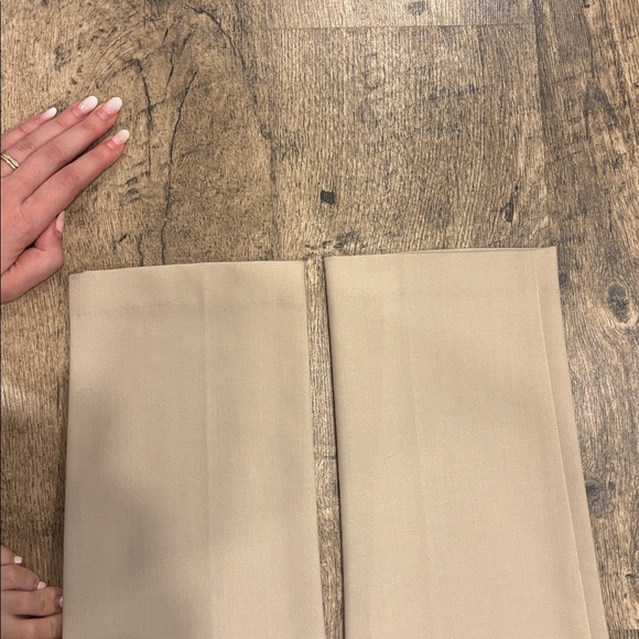 Calvin Klein Tan Trousers with Gold Button - Picture 7 of 9